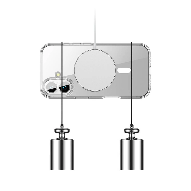 Apple iPhone 16 Kılıf Magsafe Şarj Özellikli Transparan Sert PC Wlons Pita Kapak