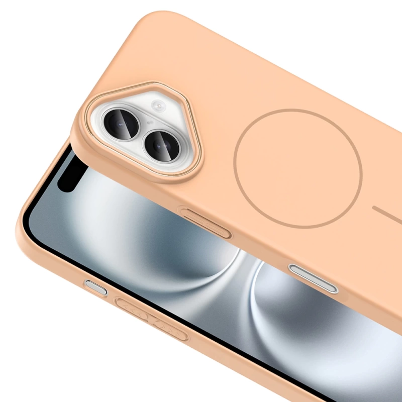 Apple iPhone 16 Kılıf M-safe Şarj Özellikli Zore Ruby Sert Kapak