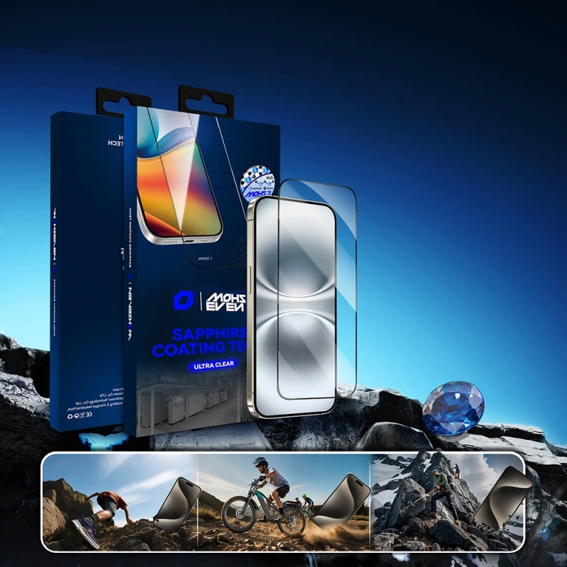 Apple iPhone 16 Mohseven Safir Coating HD Temperli Cam Ekran Koruyucu