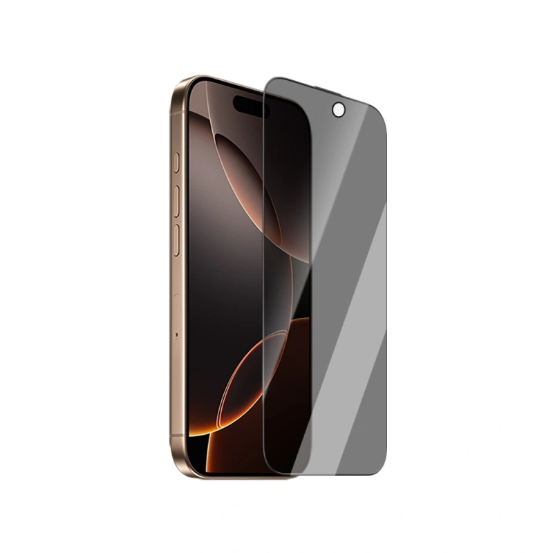 Apple iPhone 16 Plus CaseWorld 0.25mm Privacy 3D Temperli Cam Ekran Koruyucu + Uygulama Aparatlı