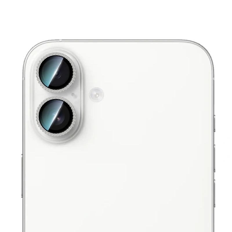 Apple iPhone 16 Plus CaseWorld Alloy Sparkling Diamond Serisi Taşlı Lens Koruyucu