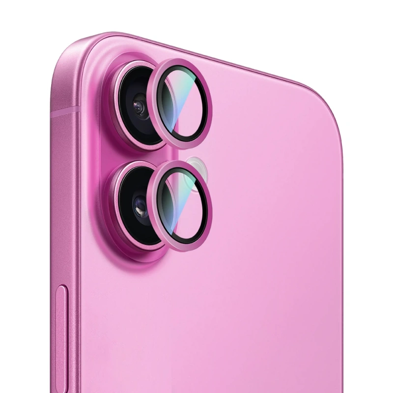 Apple iPhone 16 Plus CaseWorld Alloy Two-Color Serisi Lens Koruyucu