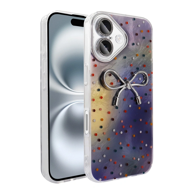 Apple iPhone 16 Plus Kılıf Kamera Korumalı Figürlü Zore Ponti Silikon Kapak