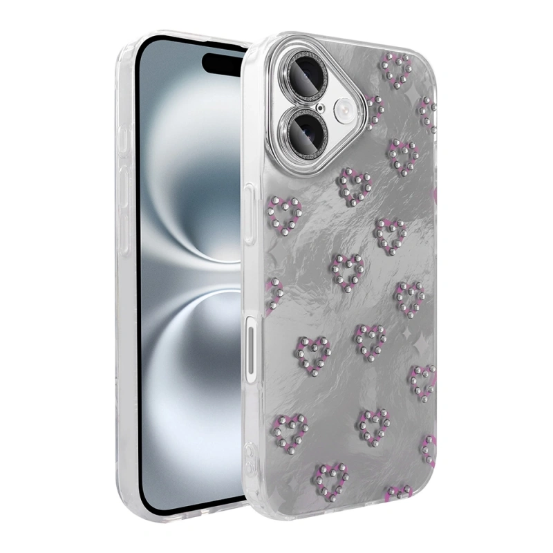 Apple iPhone 16 Plus Kılıf Kamera Korumalı Figürlü Zore Ponti Silikon Kapak