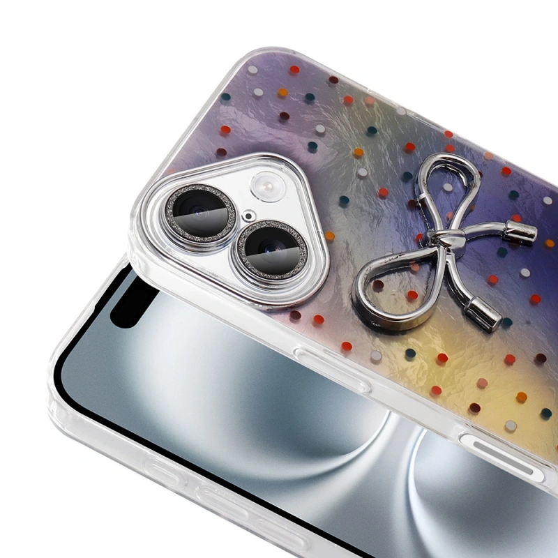 Apple iPhone 16 Plus Kılıf Kamera Korumalı Figürlü Zore Ponti Silikon Kapak