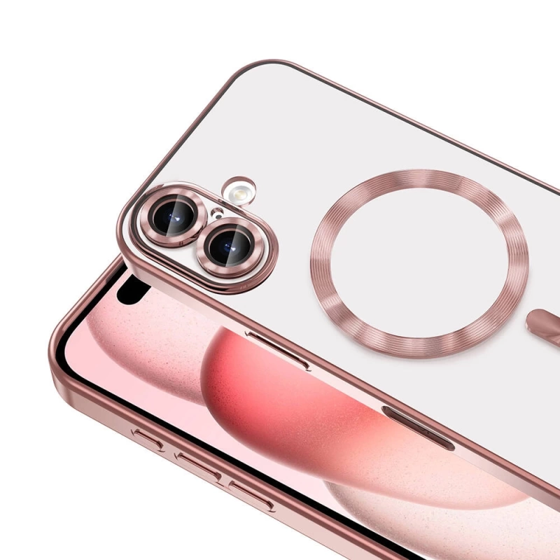 Apple iPhone 16 Plus Kılıf Kamera Korumalı M-safe Wireless Şarj Özellikli Zore Demre Kapak