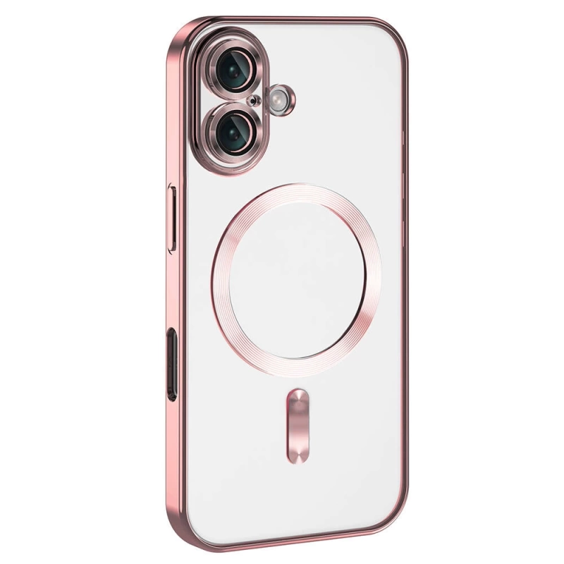 Apple iPhone 16 Plus Kılıf Kamera Korumalı M-safe Wireless Şarj Özellikli Zore Demre Kapak