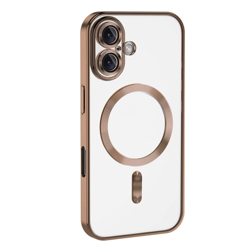 Apple iPhone 16 Plus Kılıf Kamera Korumalı M-safe Wireless Şarj Özellikli Zore Demre Kapak