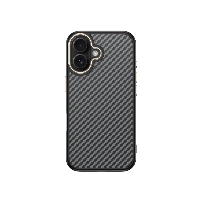 Apple iPhone 16 Plus Kılıf M-safe Şarj Özellikli Karbon Fiber Görünümlü Zore Antina Kapak