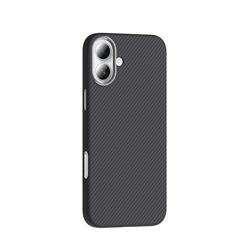 Apple iPhone 16 Plus Kılıf M-safe Şarj Özellikli Karbon Fiber Görünümlü Zore Gros Kapak