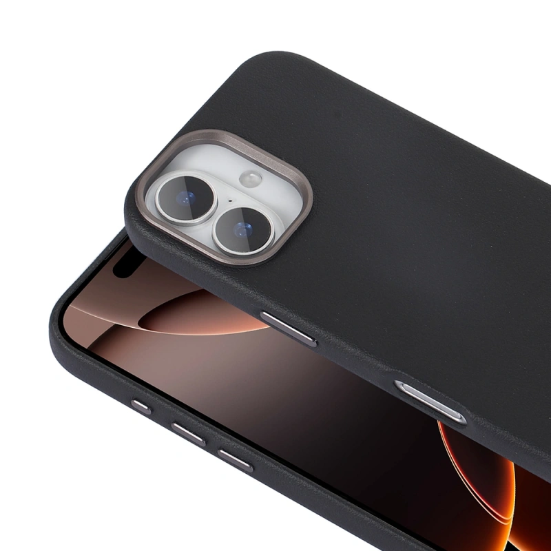 Apple iPhone 16 Plus Kılıf M-safe Şarj Özellikli PU Deri Zore Adora Kapak