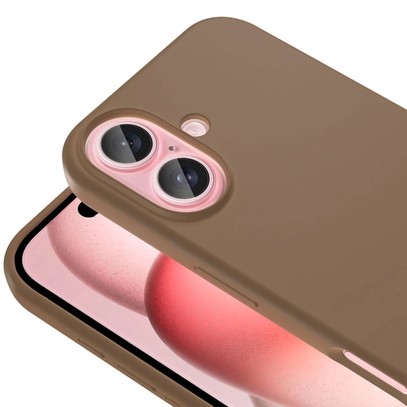 Apple iPhone 16 Plus Kılıf M-safe Şarj Özellikli Sıvı Teknolojili Silinebilir Sert Zore Kivi Kapak