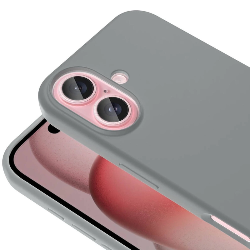Apple iPhone 16 Plus Kılıf M-safe Şarj Özellikli Sıvı Teknolojili Silinebilir Sert Zore Kivi Kapak