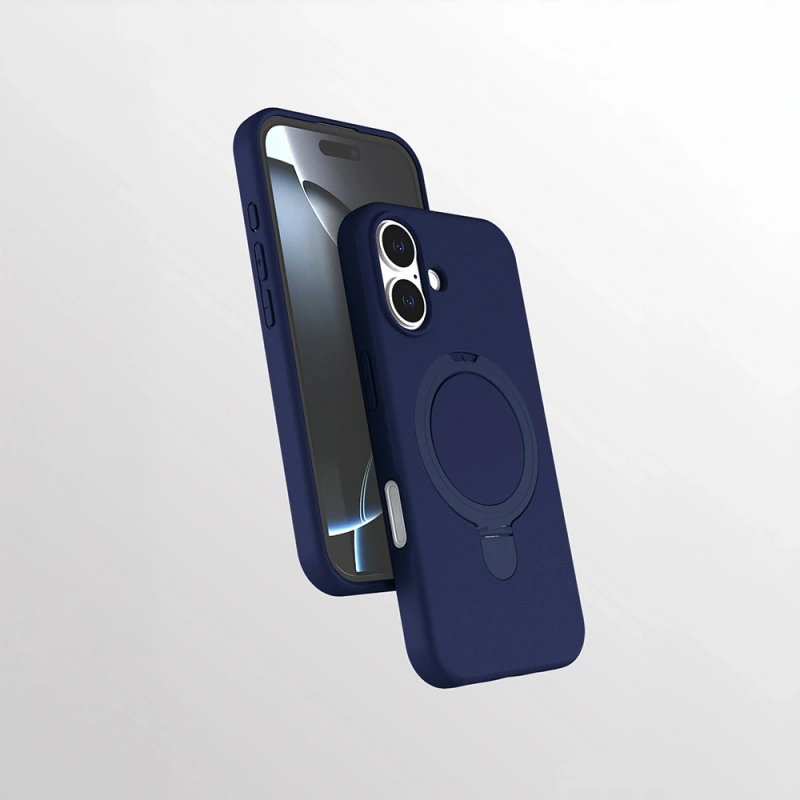Apple iPhone 16 Plus Kılıf M-safe Şarj Özellikli Standlı Zore Samara Kapak