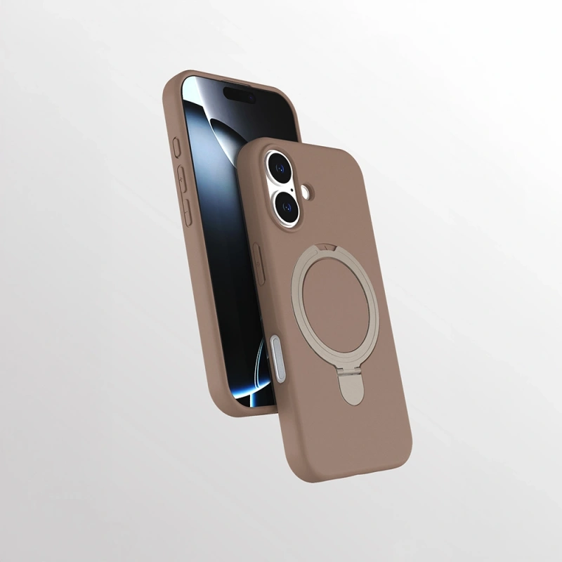 Apple iPhone 16 Plus Kılıf M-safe Şarj Özellikli Standlı Zore Samara Kapak