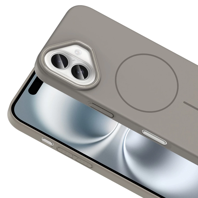 Apple iPhone 16 Plus Kılıf M-safe Şarj Özellikli Zore Ruby Sert Kapak