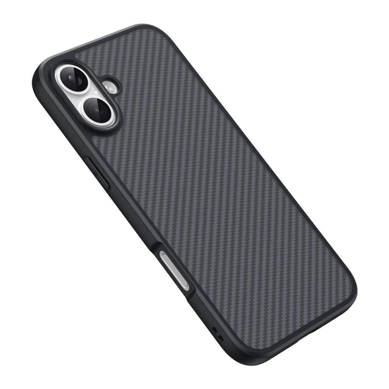Apple iPhone 16 Plus Kılıf M-safe Şarj Özellikli Karbon Fiber Tasarımlı Zore Elnino Kapak