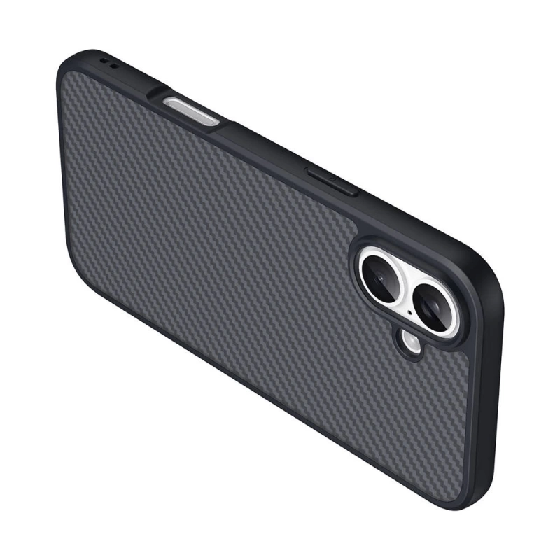Apple iPhone 16 Plus Kılıf M-safe Şarj Özellikli Karbon Fiber Tasarımlı Zore Elnino Kapak