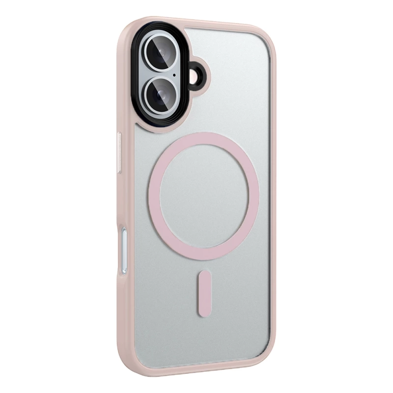 Apple iPhone 16 Plus Kılıf Mat Arka Yüzey Wireless Şarj Özellikli Zore Flet M-safe Kapak