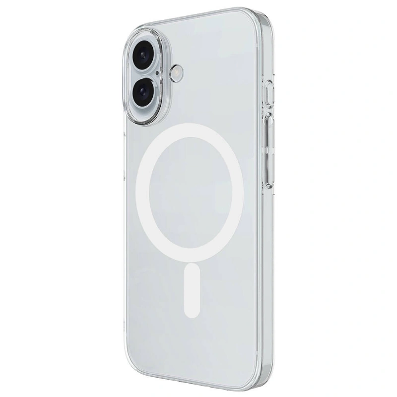 Apple iPhone 16 Plus Kılıf Zore M-safe Şarj Özellikli Şeffaf Tek Kamera Çerçeveli Porto Kapak