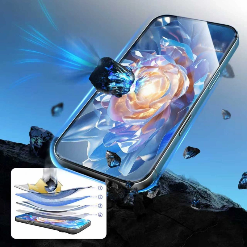 Apple iPhone 16 Plus Mohseven Safir Coating HD Temperli Cam Ekran Koruyucu