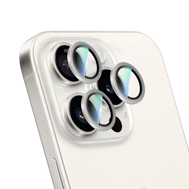 Apple iPhone 16 Pro CaseWorld Alloy Serisi Oleofobik Anti Reflective Kamera Lens Koruyucu