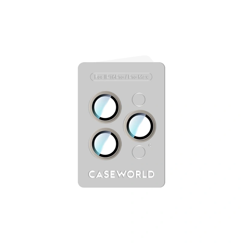Apple iPhone 16 Pro CaseWorld Alloy Serisi Oleofobik Anti Reflective Kamera Lens Koruyucu