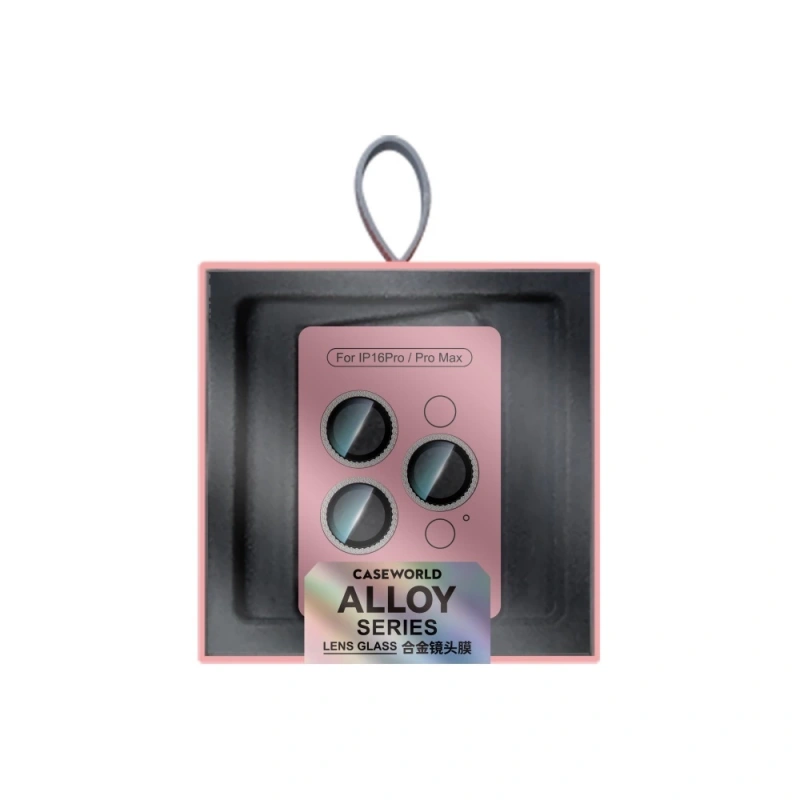 Apple iPhone 16 Pro CaseWorld Alloy Sparkling Diamond Serisi Taşlı Lens Koruyucu