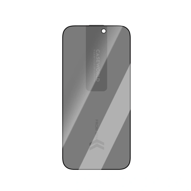 Apple iPhone 16 Pro CaseWorld Ultra-Thin Serisi TMQ Privacy 0.15mm 3D Cam Ekran Koruyucu + Uygulama Aparatlı