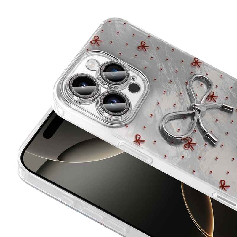 Apple iPhone 16 Pro Kılıf Kamera Korumalı Figürlü Zore Ponti Silikon Kapak