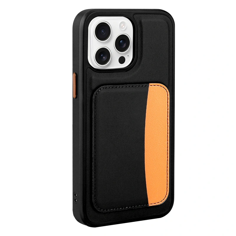 Apple iPhone 16 Pro Kılıf Kartlıklı Zore X-Kart Silikon Kapak