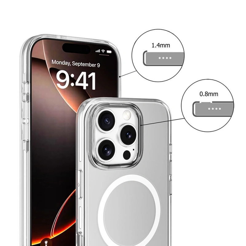 Apple iPhone 16 Pro Kılıf M-safe Şarj Özellikli Kamera Korumalı Zore Kripto Kapak