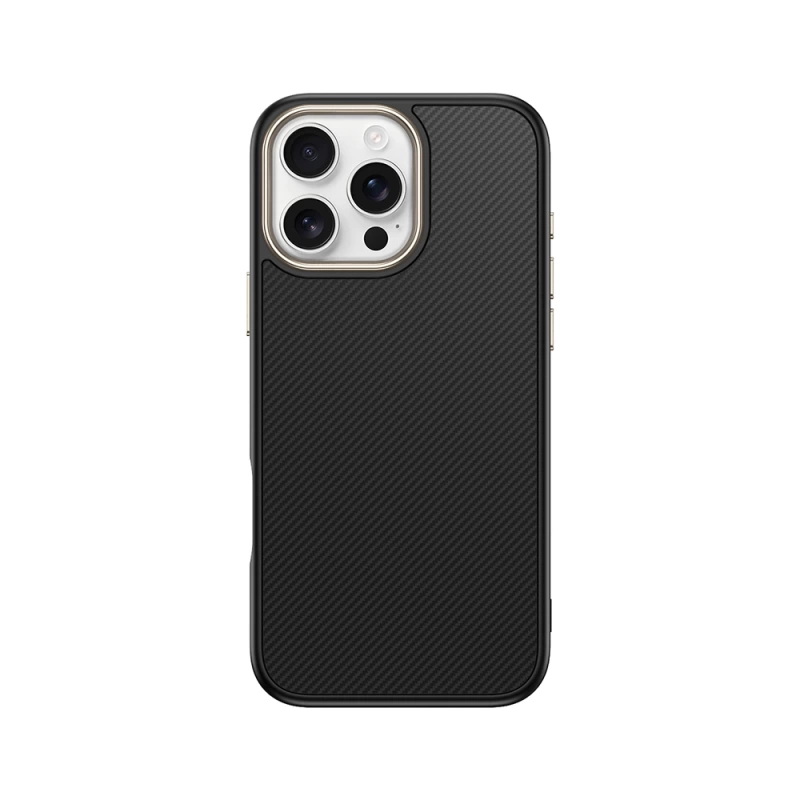Apple iPhone 16 Pro Kılıf M-safe Şarj Özellikli Karbon Fiber Görünümlü Zore Antina Kapak