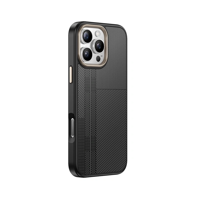 Apple iPhone 16 Pro Kılıf M-safe Şarj Özellikli Karbon Fiber Görünümlü Zore Antina Kapak