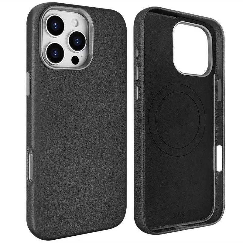 Apple iPhone 16 Pro Kılıf M-safe Şarj Özellikli PU Deri Zore Adora Kapak