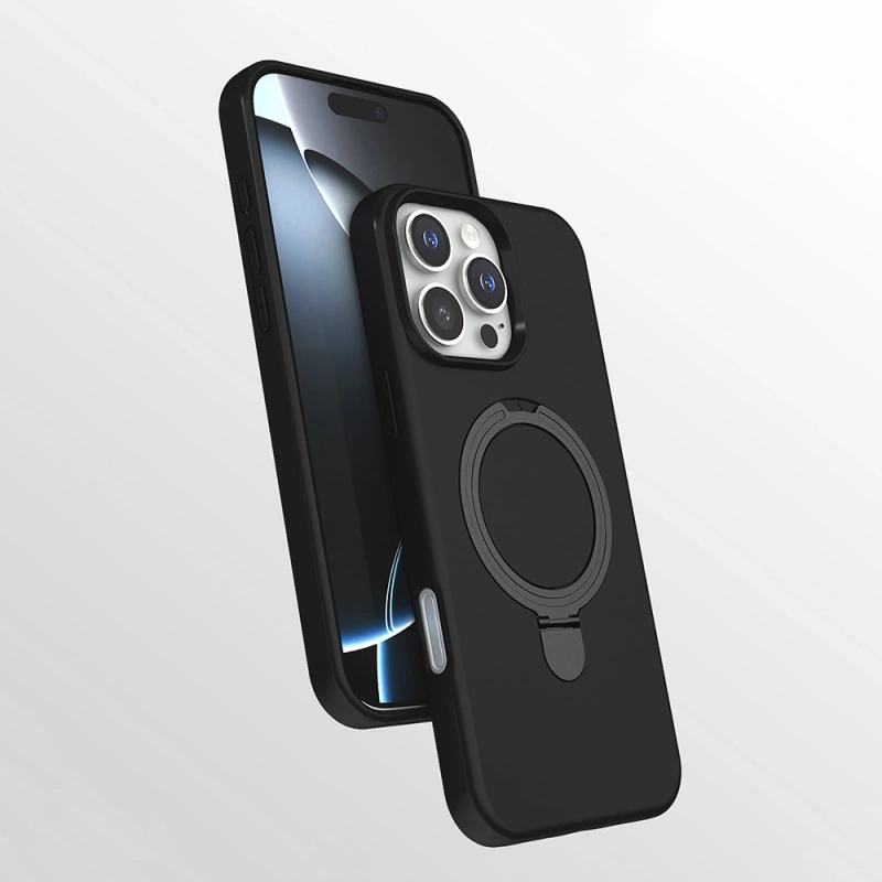 Apple iPhone 16 Pro Kılıf M-safe Şarj Özellikli Standlı Zore Samara Kapak