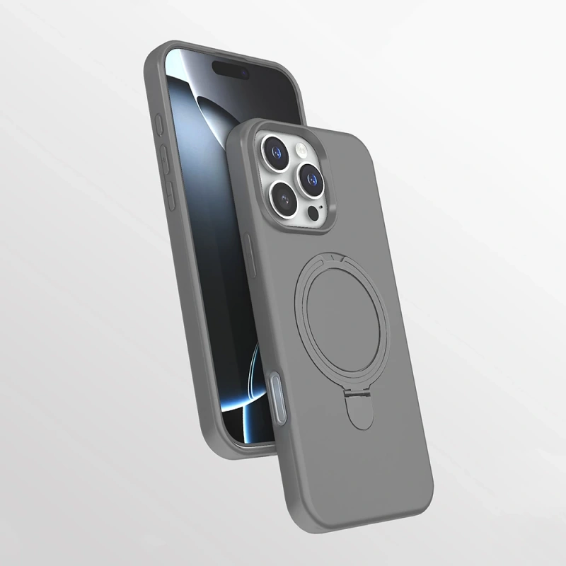 Apple iPhone 16 Pro Kılıf M-safe Şarj Özellikli Standlı Zore Samara Kapak