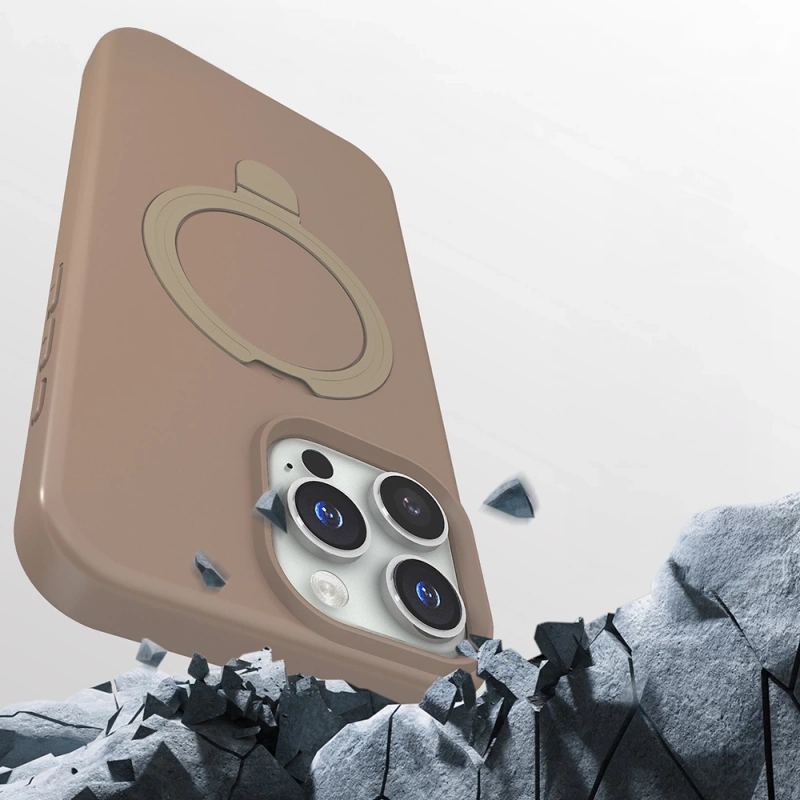 Apple iPhone 16 Pro Kılıf M-safe Şarj Özellikli Standlı Zore Samara Kapak