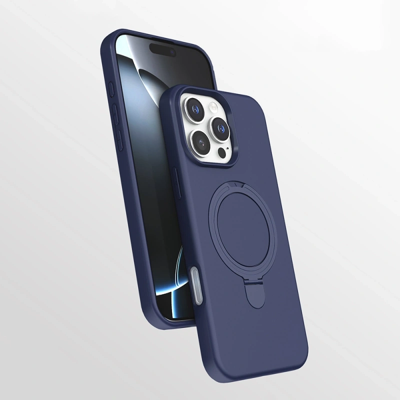 Apple iPhone 16 Pro Kılıf M-safe Şarj Özellikli Standlı Zore Samara Kapak