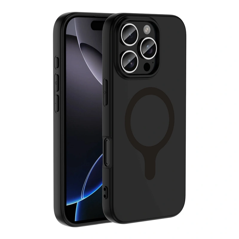 Apple iPhone 16 Pro Kılıf M-Safe Şarj Özellikli Zore Aris Silikon Kapak