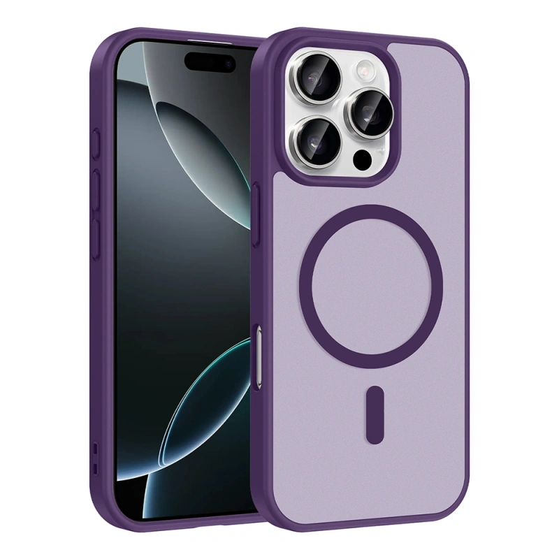 Apple iPhone 16 Pro Kılıf M-safe Şarj Özellikli Zore Babet Kapak