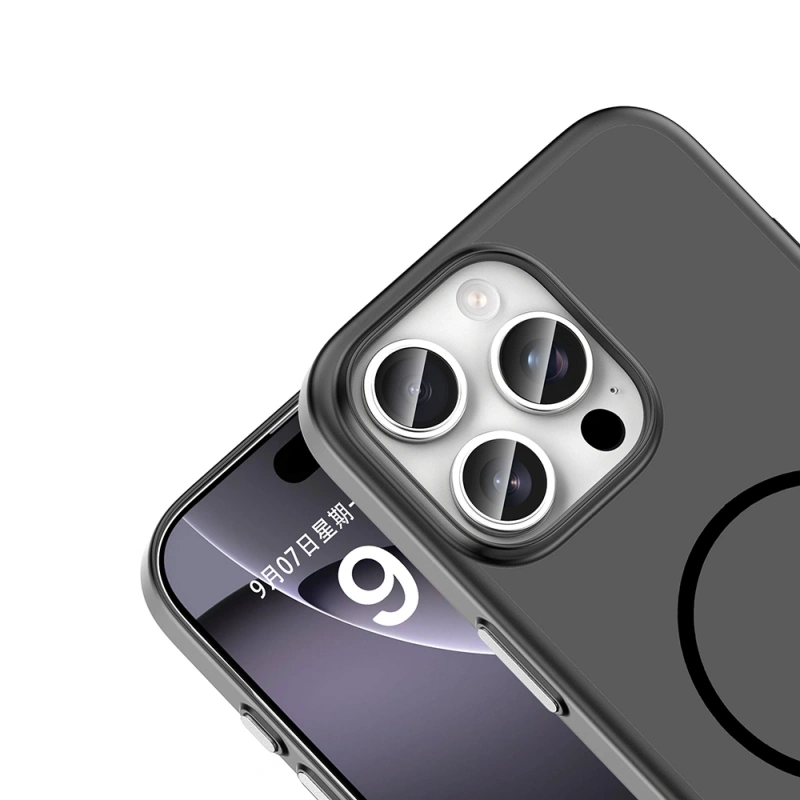 Apple iPhone 16 Pro Kılıf M-Safe Şarj Özellikli Zore Lora PC Kapak