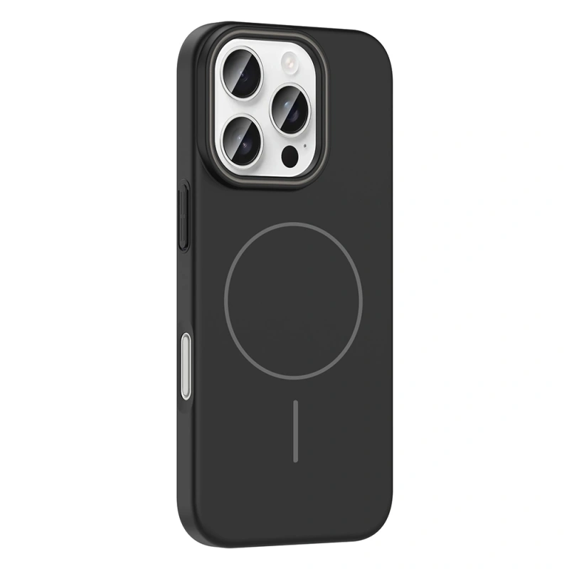 Apple iPhone 16 Pro Kılıf M-safe Şarj Özellikli Zore Ruby Sert Kapak