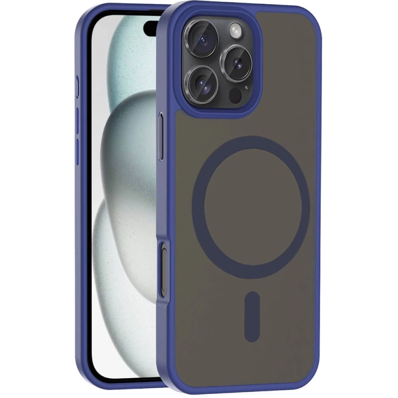 Apple iPhone 16 Pro Kılıf M-safe Şarj Özellikli Mat Arka Yüzey Zore Sio Kapak