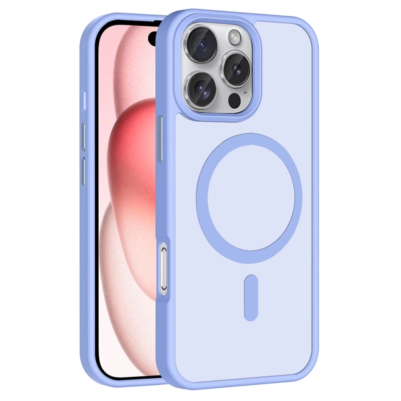 Apple iPhone 16 Pro Kılıf M-safe Şarj Özellikli Mat Arka Yüzey Zore Sio Kapak