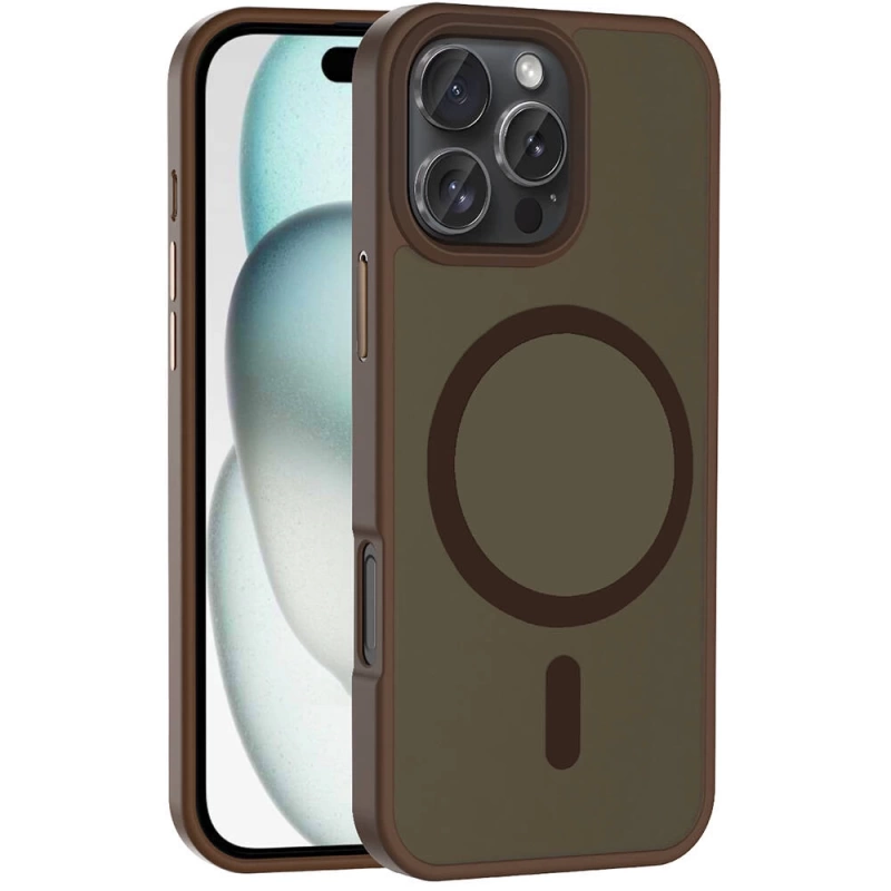 Apple iPhone 16 Pro Kılıf M-safe Şarj Özellikli Mat Arka Yüzey Zore Sio Kapak