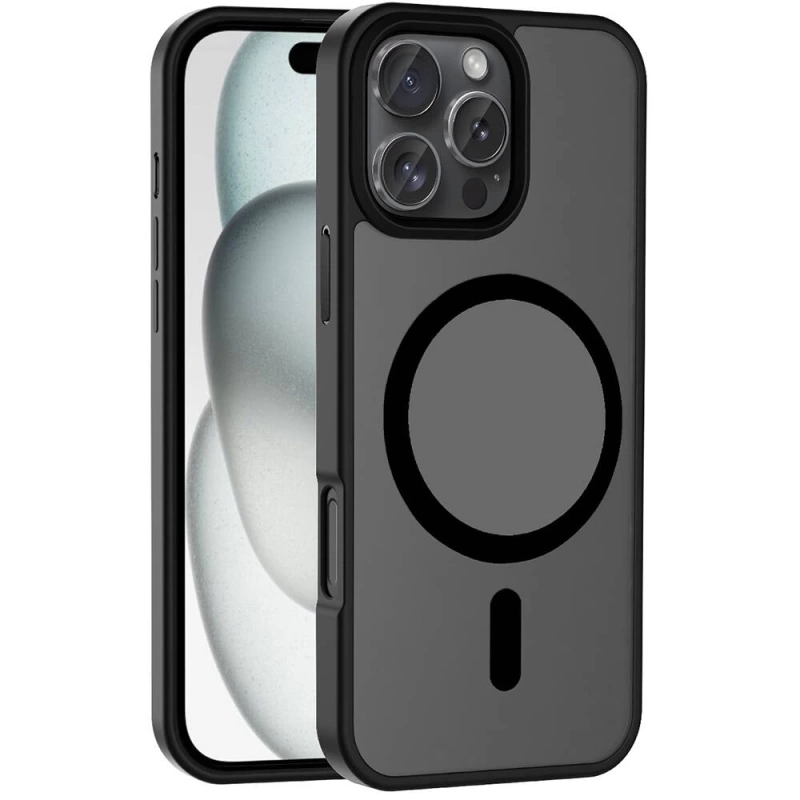 Apple iPhone 16 Pro Kılıf M-safe Şarj Özellikli Mat Arka Yüzey Zore Sio Kapak