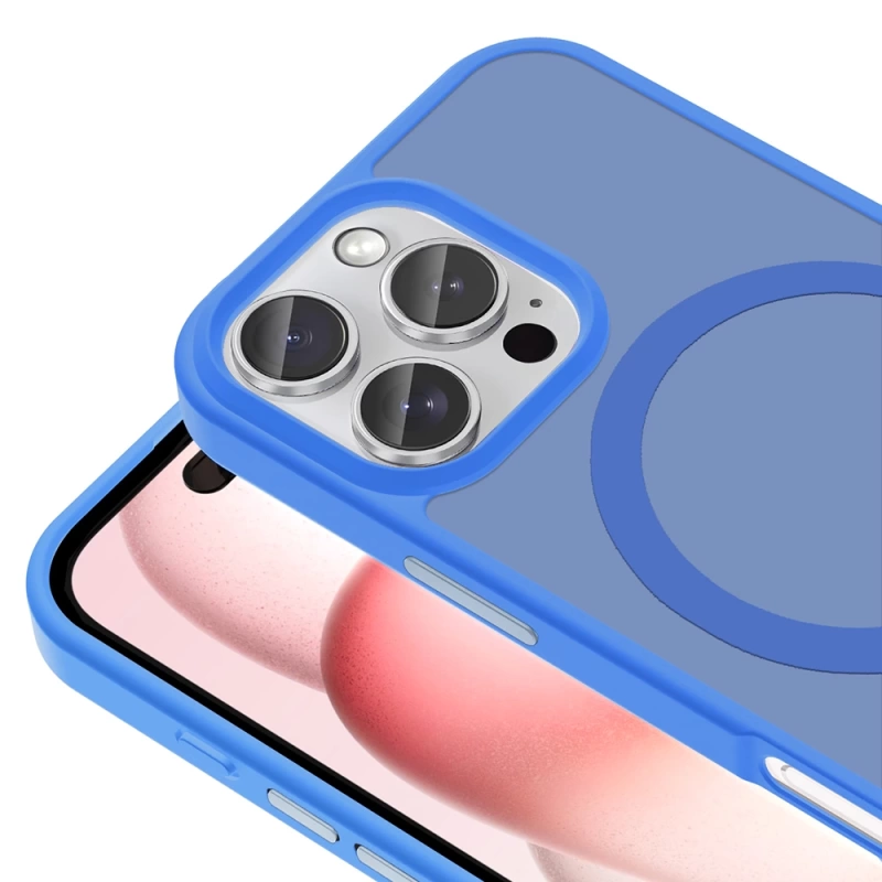 Apple iPhone 16 Pro Kılıf M-safe Şarj Özellikli Mat Arka Yüzey Zore Sio Kapak