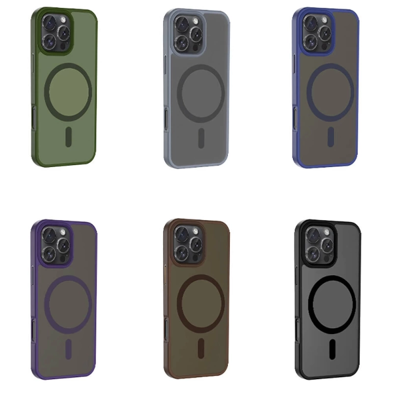 Apple iPhone 16 Pro Kılıf M-safe Şarj Özellikli Mat Arka Yüzey Zore Sio Kapak