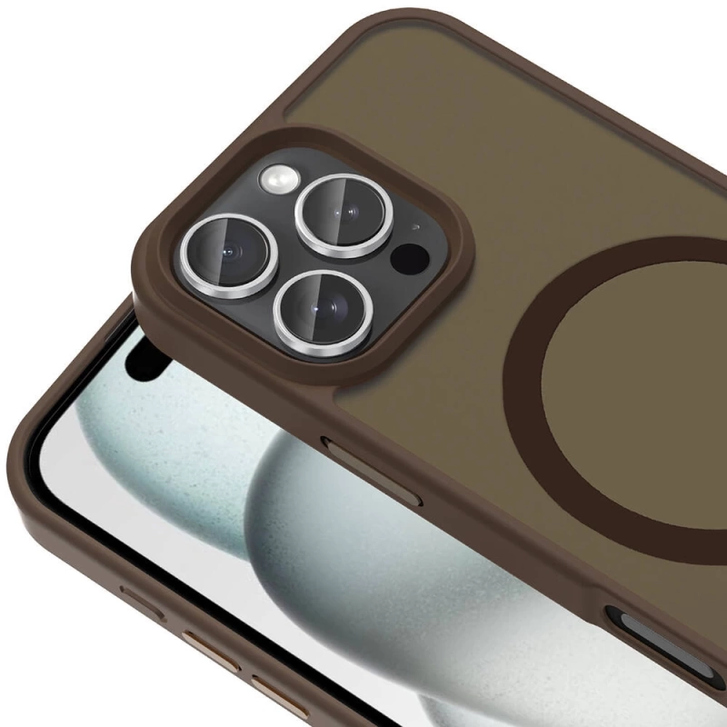 Apple iPhone 16 Pro Kılıf M-safe Şarj Özellikli Mat Arka Yüzey Zore Sio Kapak